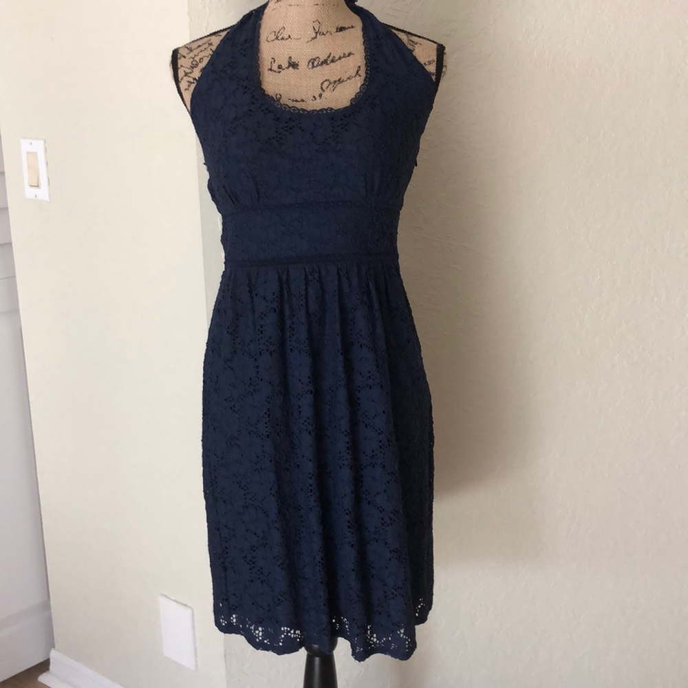 Lace Knit Halter Dress by Laundry size 6
